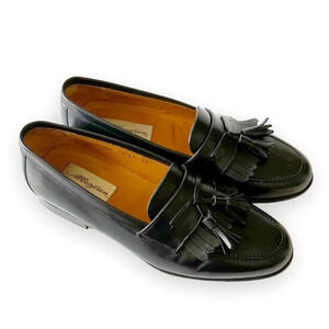 Mezlan Santander Black Leather Loafer Men’s Size 8M Kiltie Work Dress Shoe Spain